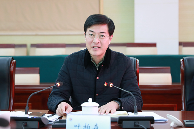 叶柏森副组长对专题民主生活会进行点评